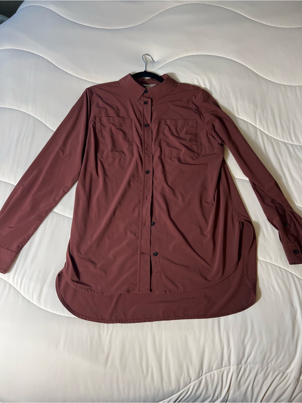 Duluth Trading Co Flexcellence Rusty Burgundy Button-Up Shirt